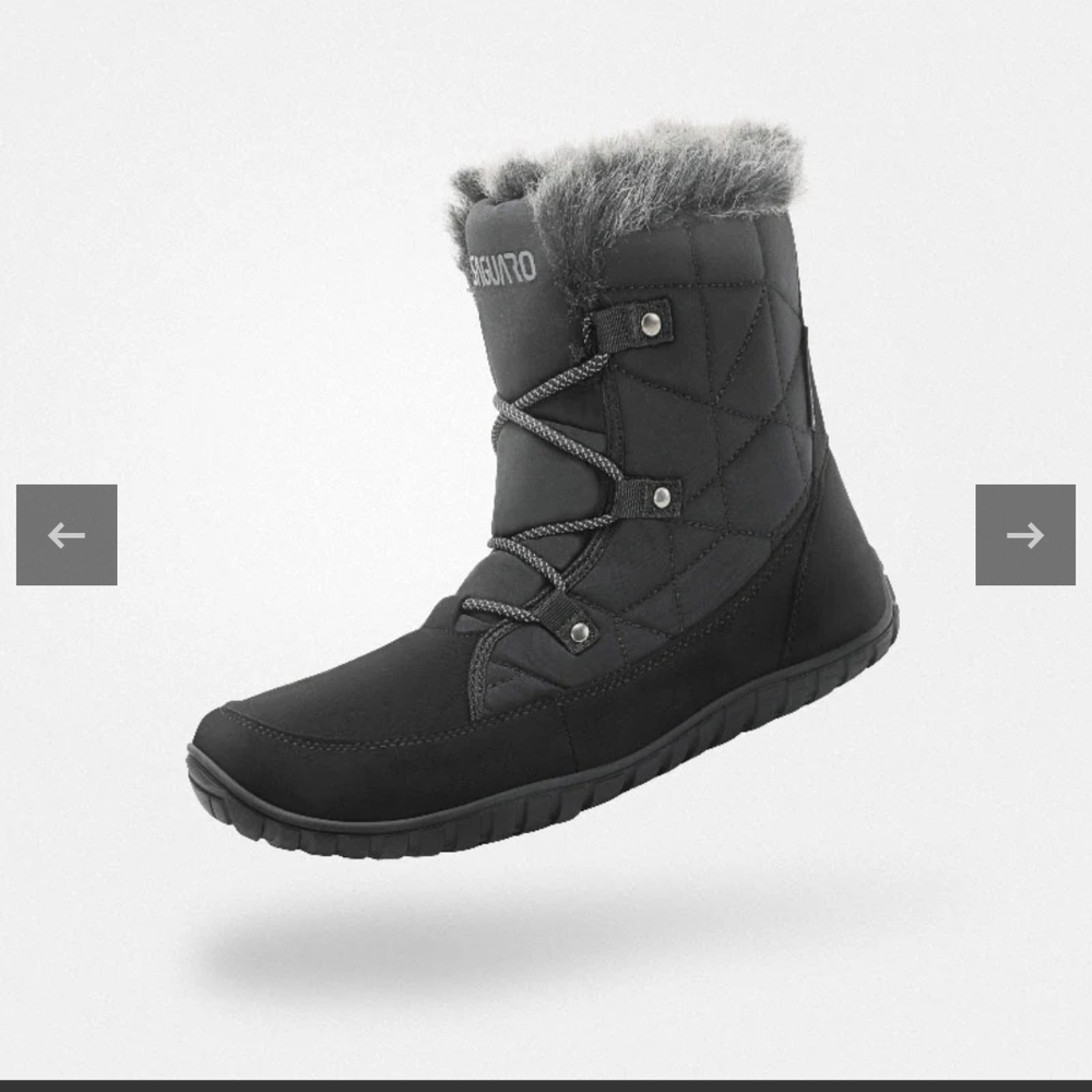 Cozy Black Quilted Winter Boots